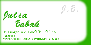 julia babak business card